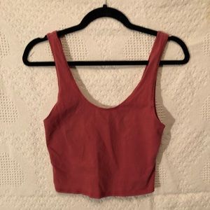 Red/ dull coral crop top, urban outfitters